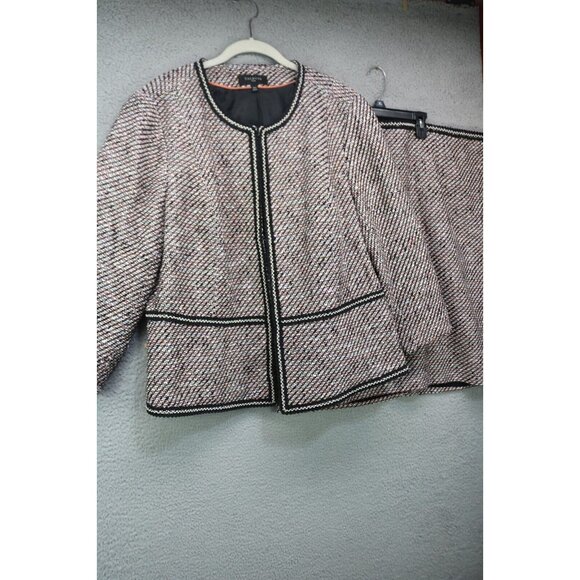 Talbots Plus Tweed Skirt Set-Jacket 18W-Skirt 20W-New with Tags-Wool Blend - Picture 1 of 16